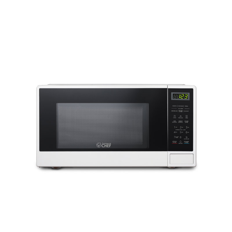 Four à micro-ondes à petite puissance avec bouton poussoir 1,1 pi cu CHM Series, Blanc