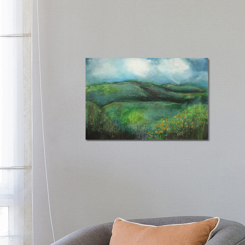 Foothills en fleurs_1PC6, Sans cadre, toile, H 18 po x l 26 po