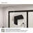 Hilma 34 In. W X 72 In. H Fixed Framed Shower Door In Matte Black Finish With Patterned Glass