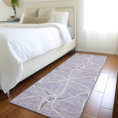Tapis lavande Prisco lavable à la machine de qualité supérieure