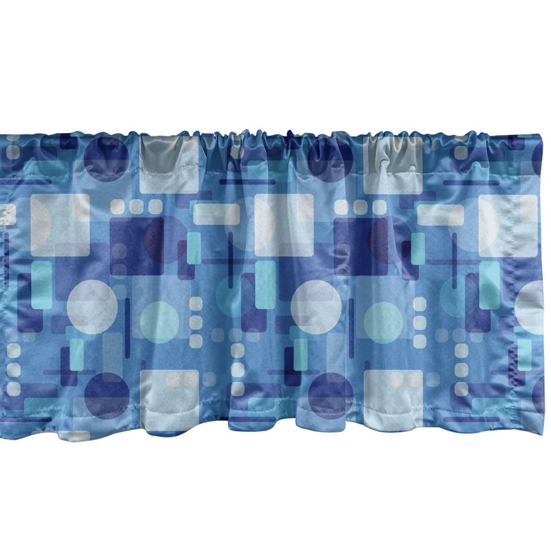 Ensemble de 2 cantonnières bleues Ambesonne, L 54 po x L 12 po