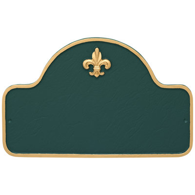 Fleur de Lis Lexington Arch Standard Two-Line Address Sign Plaque