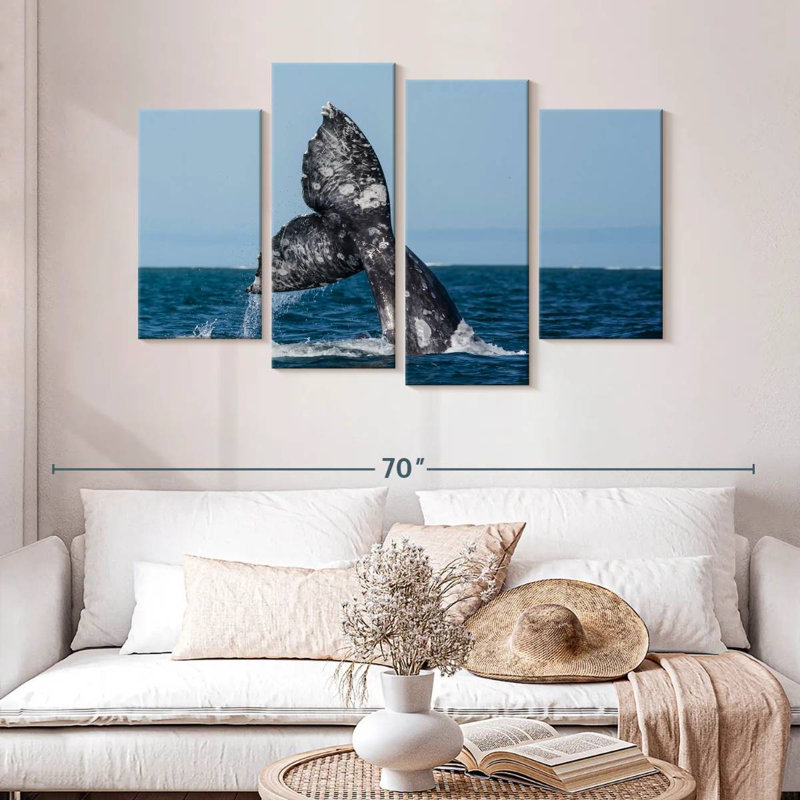 Brampt Gray Whale Tail, 32" H x 52" W