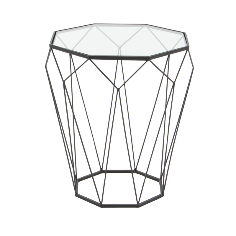 Tori Glass Top End Table