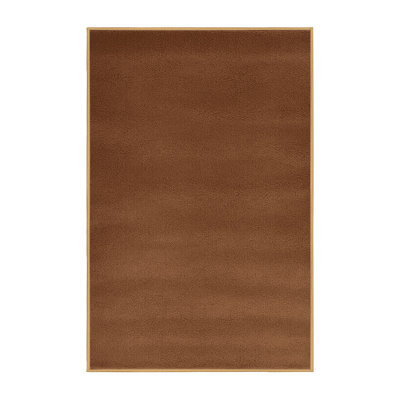 Tapis brun uni lavable à la machine