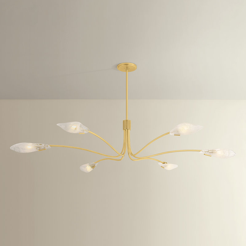 Lustre Tenafly, Six lumières, H 12,25 po x l 72 po x P 72 po