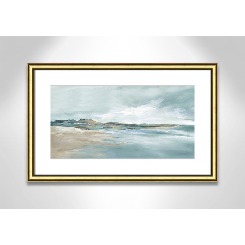 Imprimé Sandpoint par Carol Robinson, Reproduction encadrée avec passe-partout, H 14,25 po x l 22,25 po x P 0,875 po, Doré
