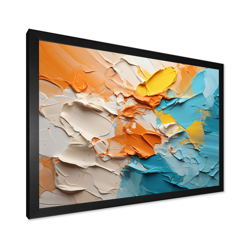 Gereon Rhythmic Abstraction I, Black Picture Framed, 34" H x 44" W x 1.5" D