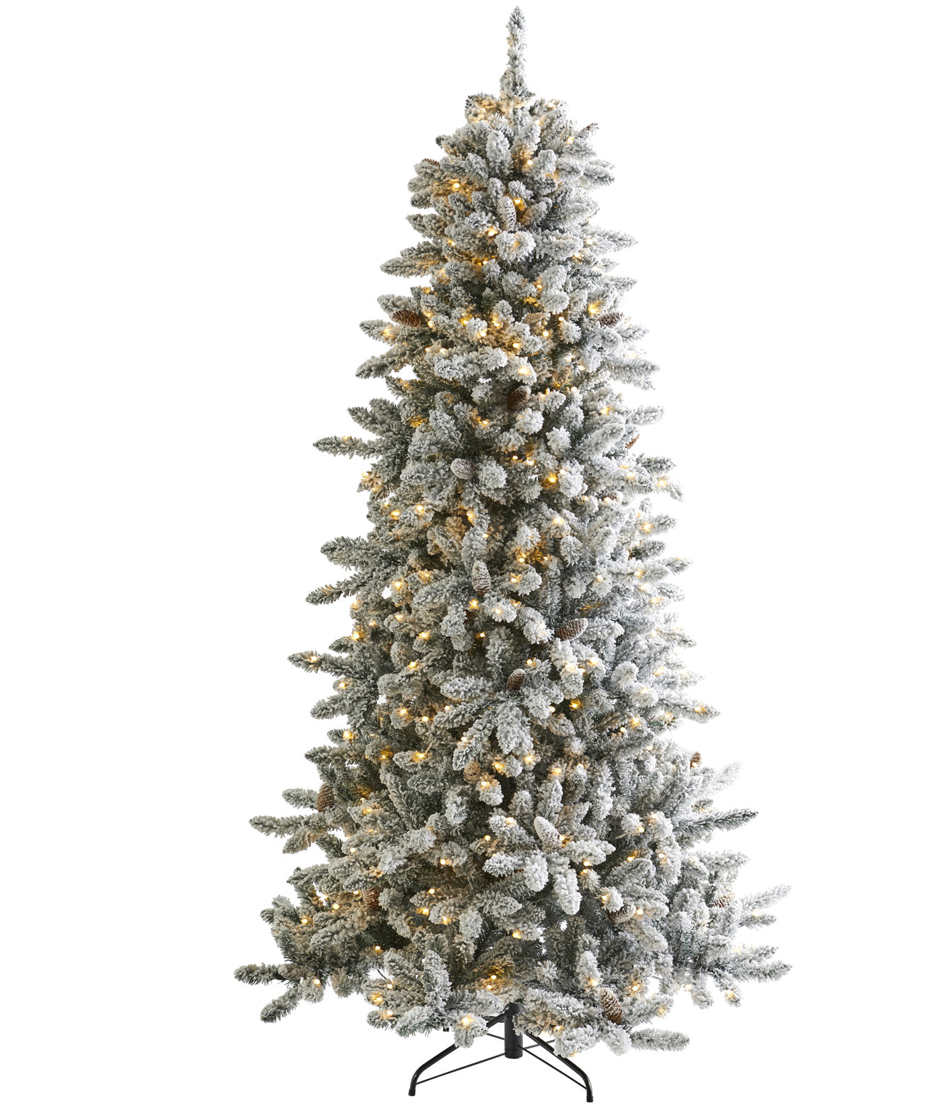 Lighted Artificial Christmas Tree, 7.5' H