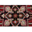 Tapis de zone en laine rouge/ivoire 4 pi 2 po x 6 po one-of-kind à la main-noué la new age heriz