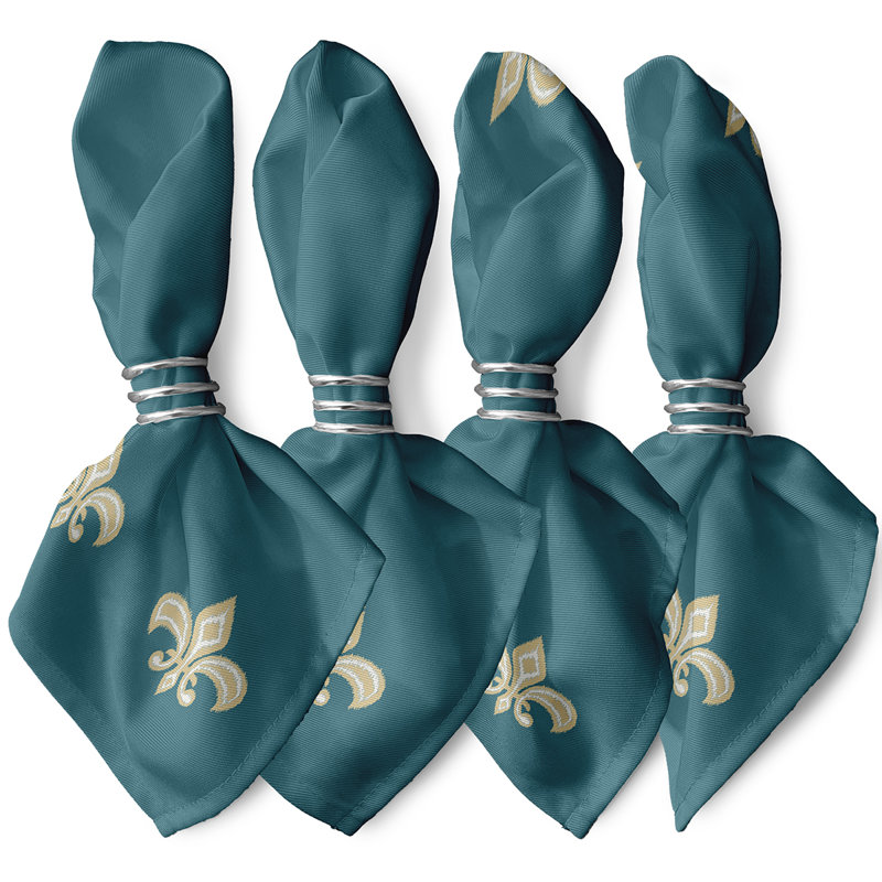 Ensemble de serviettes 4 pièces Bettrys, L 18 po x L 18 po, Bleu sarcelle