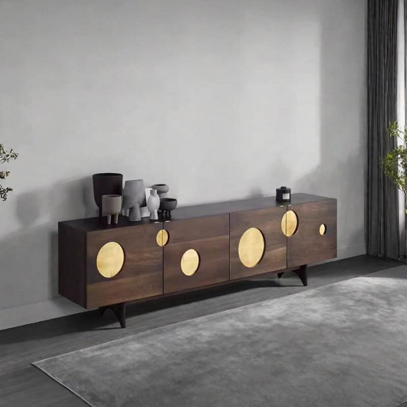 Meuble télé rétro et niche, H 23,62 po x L 86,61 po x l 15,74 po