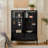 51.2'' Tall Lighted Display Cabinet With Tempered Glass Door, Metal Legs, LED Curio Cabinet, Modern Minimalist Style, For Living Room, Office, Study-1301194530