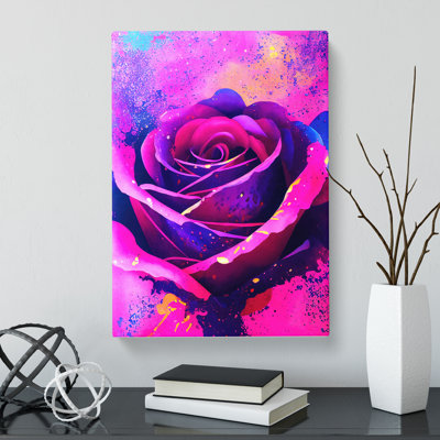Scholten Rose Flower Splatter Vol.1 - Wrapped Canvas Print