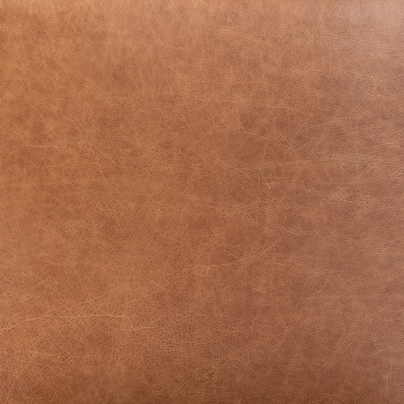 Popovich Upholstered Counter Stool with Metal Frame, Sonoma Chestnut/Genuine Leather, Counter Stool (26.42" Seat Height)