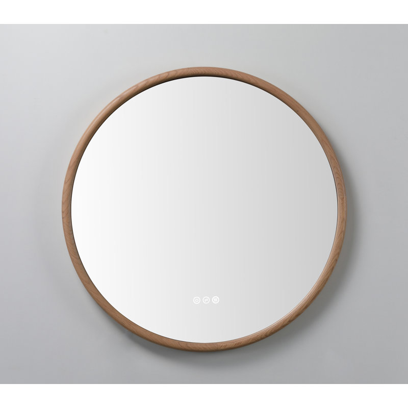 Zen LED Mirror, 29.52" x 29.52", Round, Whitewash