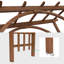 Tonnelle en bois massif Ea l 62,99 po x P 23,62 po-70481940