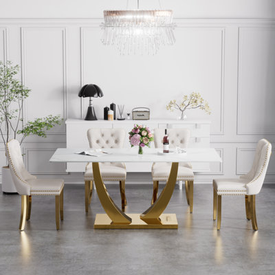 Kekeli 6 - Person Pedestal Dining Set