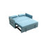 Canapé-lit escamotable, méridienne ajustable avec 2 poches latérales et 2 coussins pour le bureau personnel