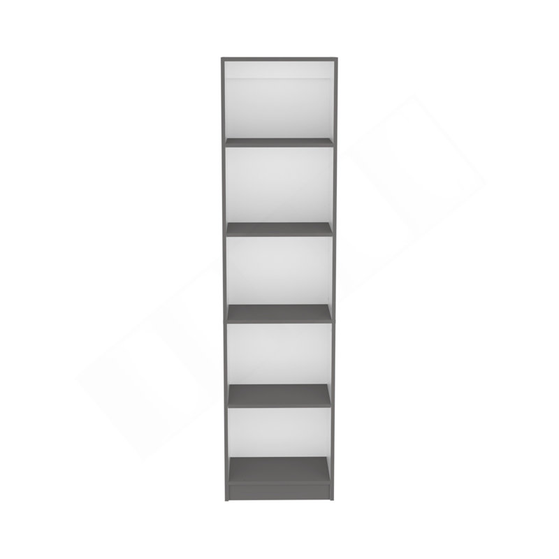 Bookcase XS Benzoni, Office, Matt Gray / White, Multicolor
