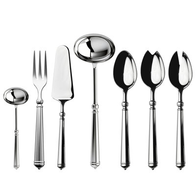 Luce Serving Set - 7 Pieces - Silver - Mirror