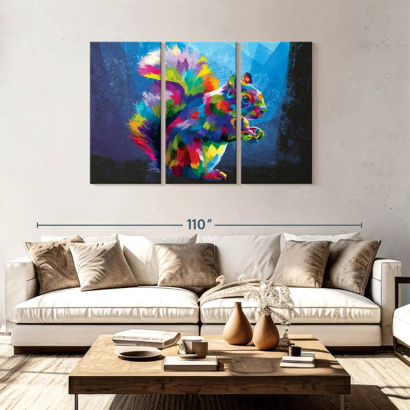 Brampt Rainbow Squirrel, 48" H x 74" W