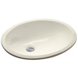Caxton® Ceramic Oval Undermount Bathroom Sink with Overflow