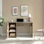 Bureau à domicile Bureau en noisette à une armoire et trois tablettes