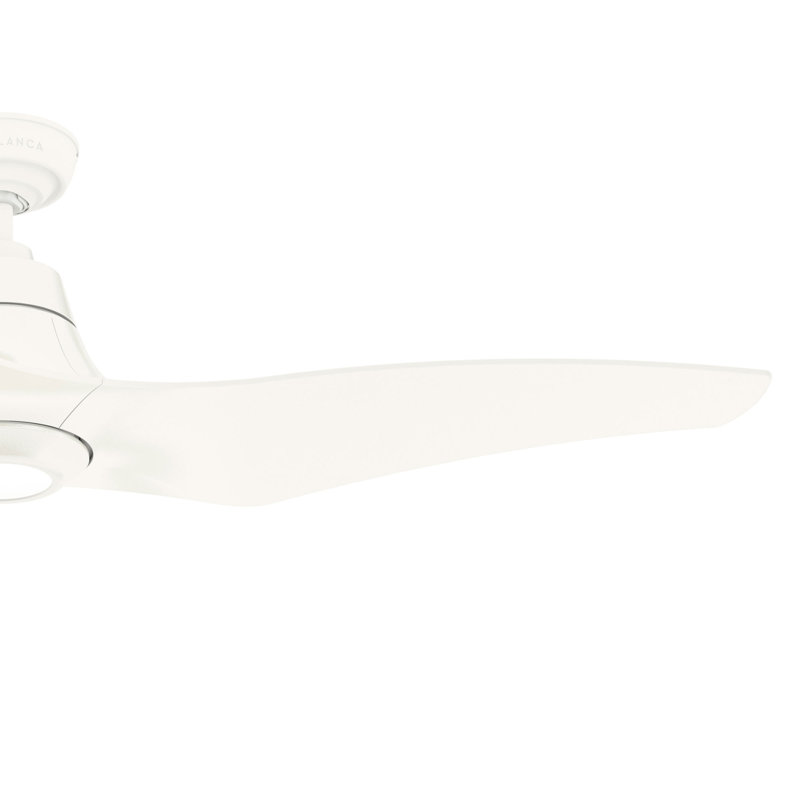 Casablanca 60 inch Stingray ENERGY STAR® Damp Rated Ceiling Fan with LED Light Kit and Handheld Remote, 60, White
