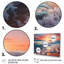 Coucher de soleil horizon IV sur toile, 3 pièces-1202668209