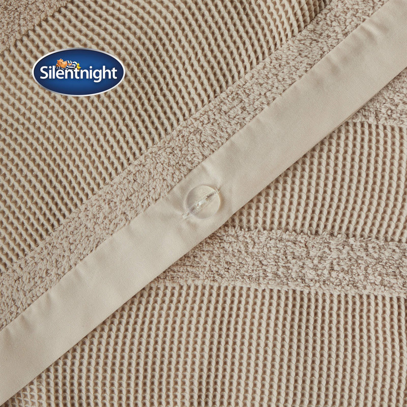Silentnight Supersoft Natural Textured Duvet Set, Single Duvet Cover Set