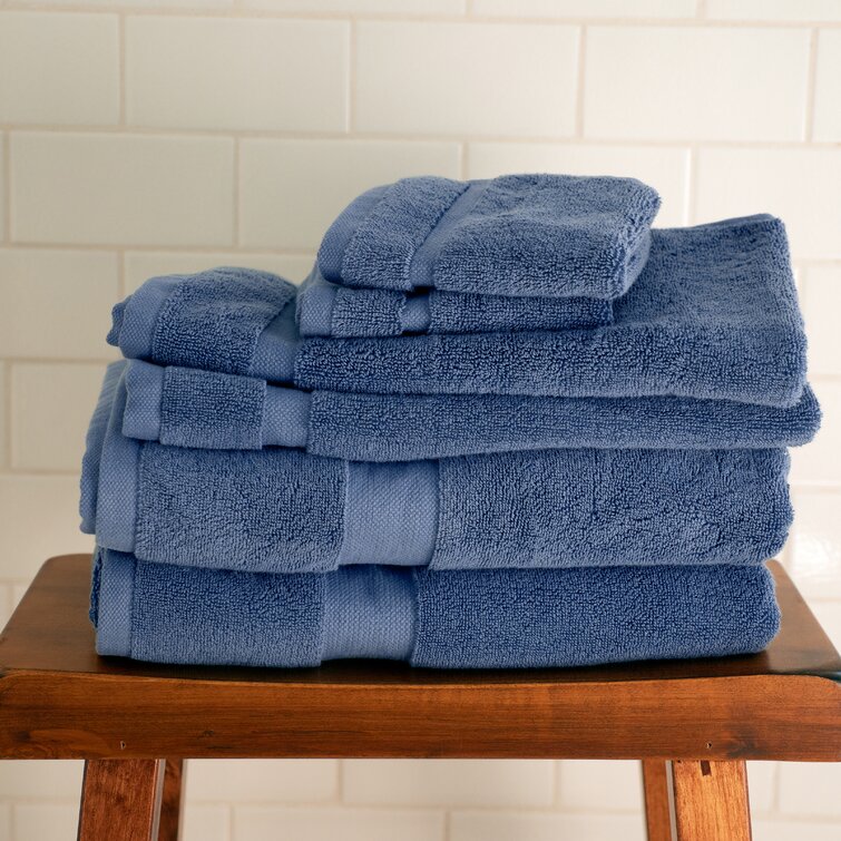 KAF Home Canopy Lane 6-Piece Bath Towel Set Light Gray 