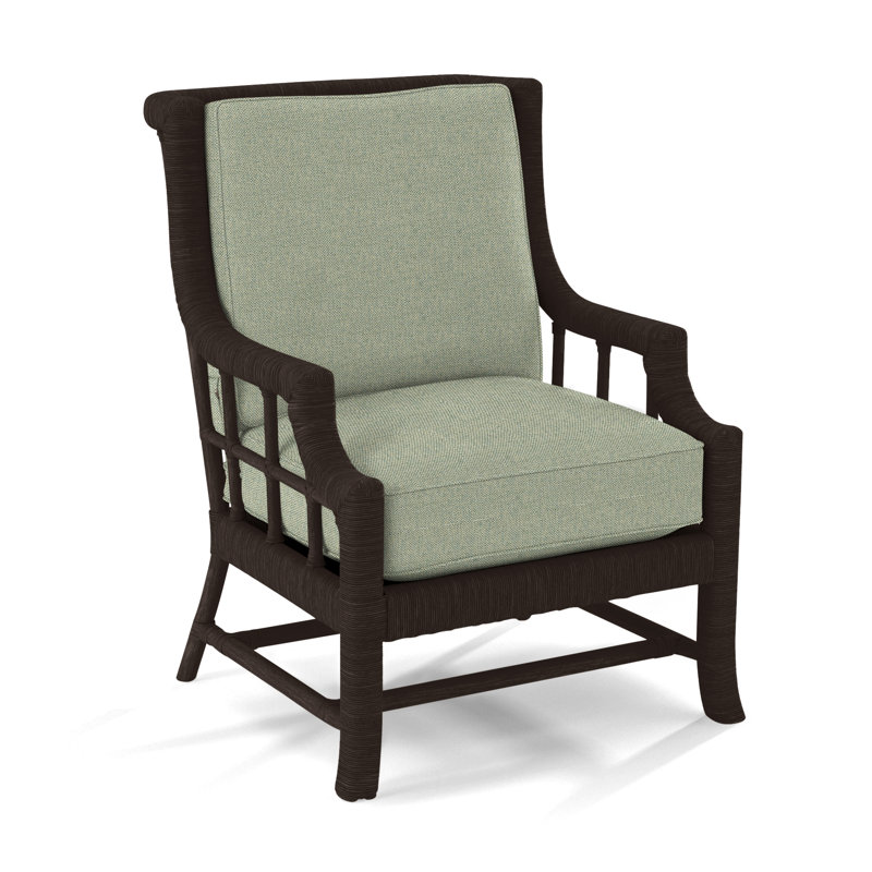 Fauteuil Lafayette, Tissu vert performance 0851-54, Java