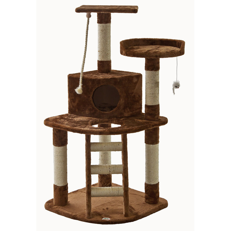 47'' H Cat Tree, Brown