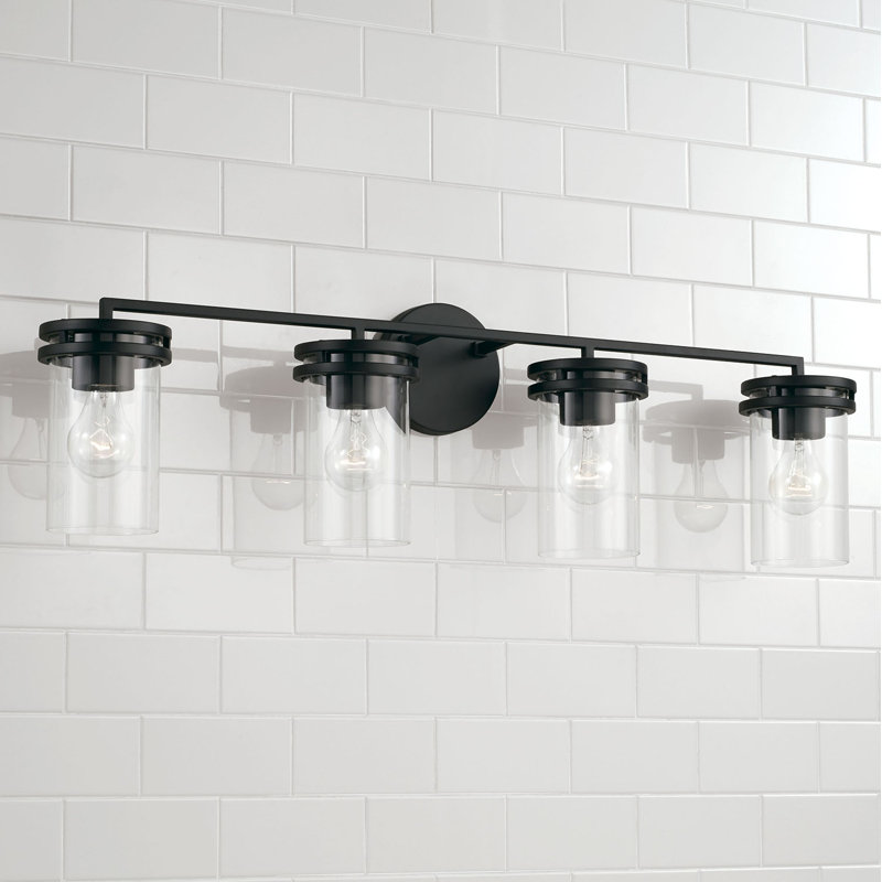 Swansea 4 - Light Dimmable Vanity Light, Matte Black