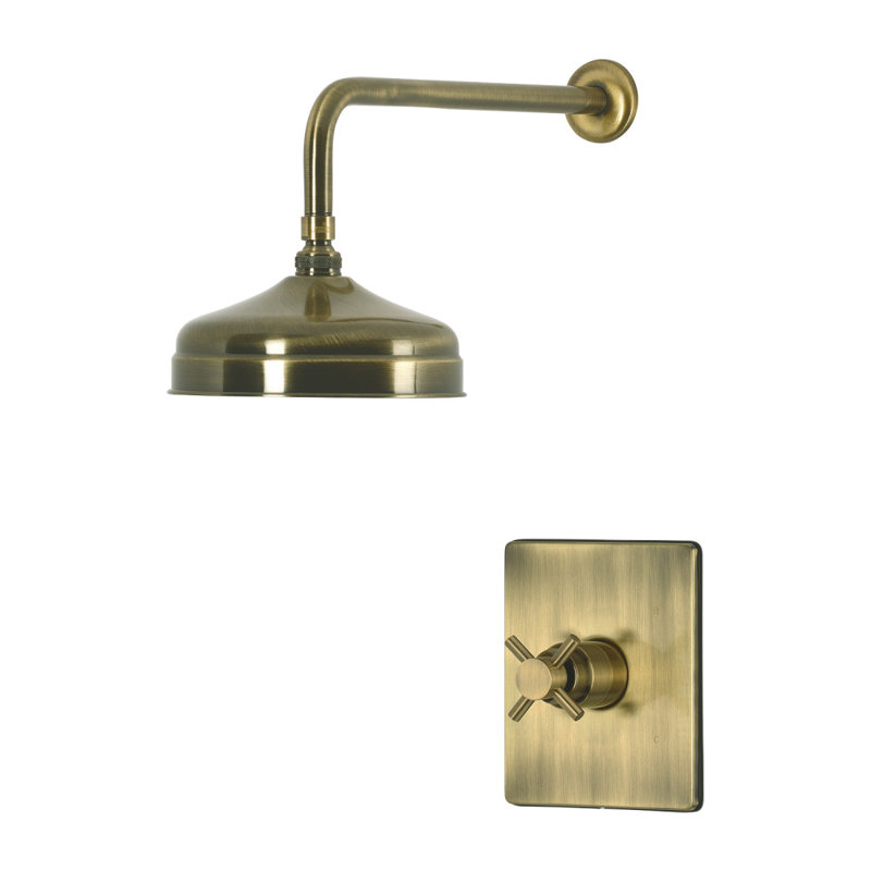 Kingston Brass Concord Single-Handle Pressure Balanced Shower Faucet, Antique Brass
