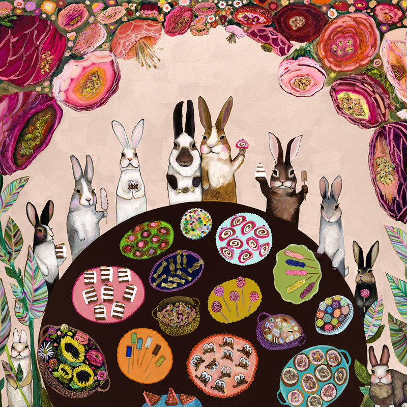 Carrot Cake - Blush par Eli Halpin - reproduction d'art sur toile tendue, H 21 po x l 21 po