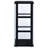 Callie Black Glass 3-Shelf Curio Cabinet