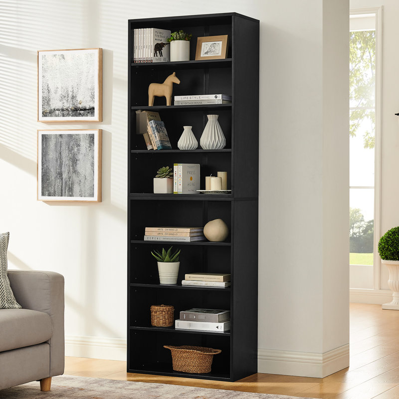 Cd Media Storage Cabinet, 8 - Layer Adjustable Shelves, Photo Frames, Multifunctional, Home Decor, , Waterproof Treatment Double Bookcase, Detachable, 4 Bookcases, Long Lasting