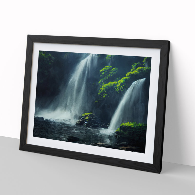 Glowing Waterfall - Single Picture Frame Print