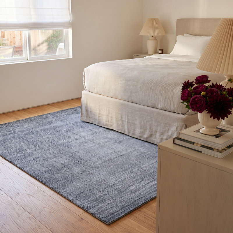 Elba Handmade Charcoal/Gray Area Rug, Rectangle 2' x 3'