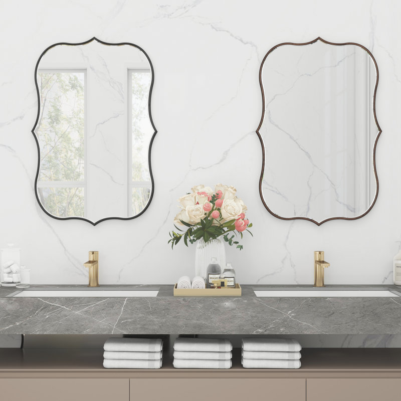 Miroir mural Euri, Noir