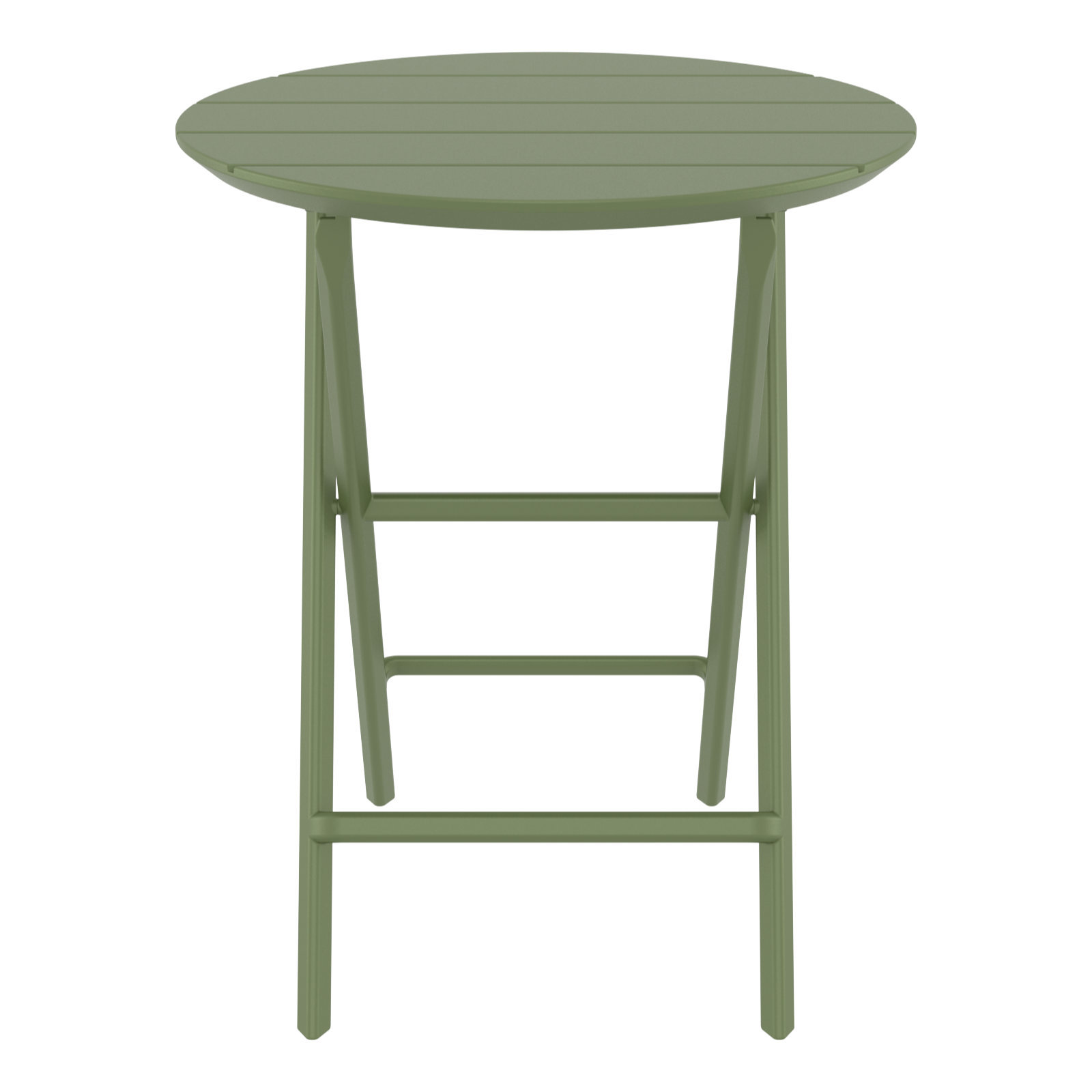Helen Round Folding Bistro Table, Olive Green