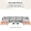 Canapé modulaire en U rembourré de 148 po 6 pièces Redenius-1457425681