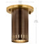Plafonnier encastré 1 lumière 5,50 pouces Ruehl en bronze laqué avec détails en laiton laqué Ruehl-126562281
