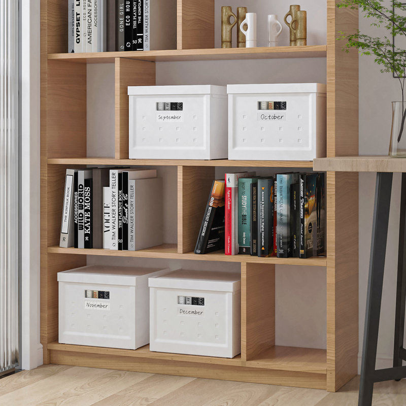 Storage Box, 2-Set, Collapsible, Stackable with Lids for Home/Office - Standard