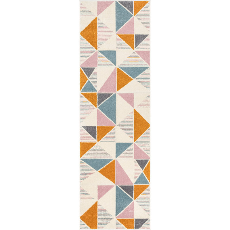 Astrid Geometric Synthetic Area Rug, Runner 67 x 220 cm