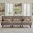 Drayk 90''W 3-Piece Upholstered Modular Sofa With Solid Wood Base and Pillows-1102136795
