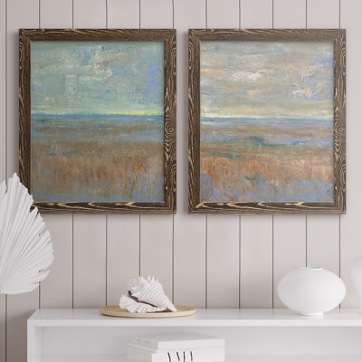 " Evening Marsh I " 2 - Pieces Painting Print
