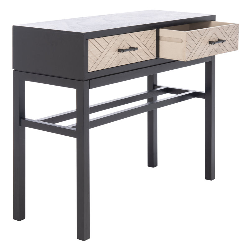 Alayssa 35.5'' Console Table, Black/Greige